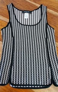 Jones New York Black and Pink Tank Top SZ-PP